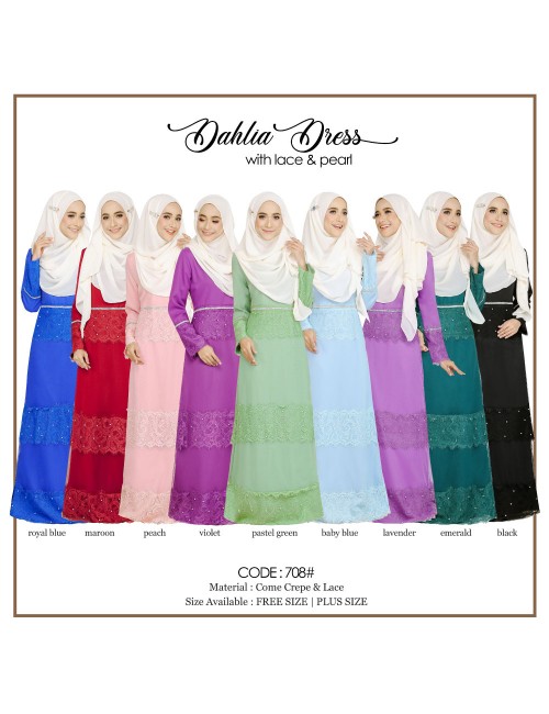 DAHLIA DRESS (ROYAL BLUE) 708