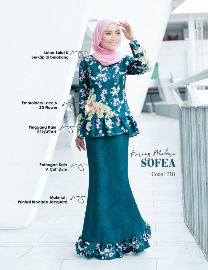 SOFEA KURUNG MODERN (PASTEL PINK) 718 / P718