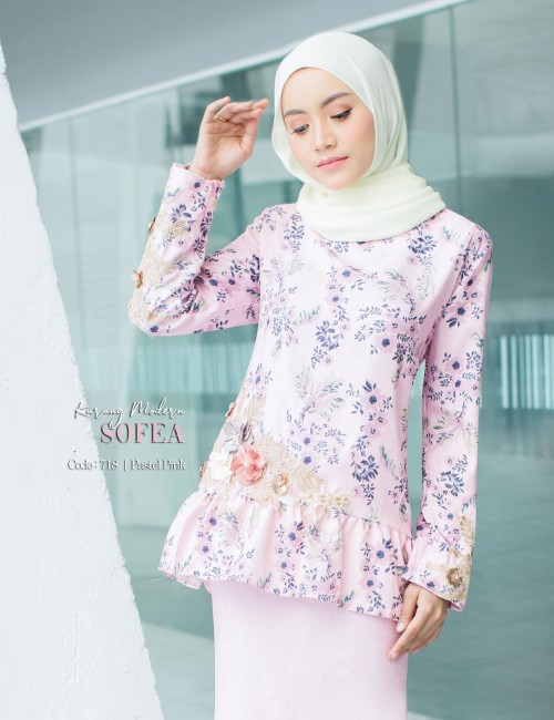 SOFEA KURUNG MODERN (PASTEL PINK) 718 / P718