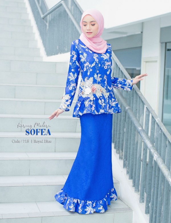 SOFEA KURUNG MODERN (ROYAL BLUE) 718 / P718