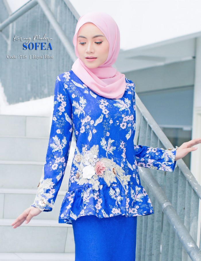 SOFEA KURUNG MODERN (ROYAL BLUE) 718 / P718