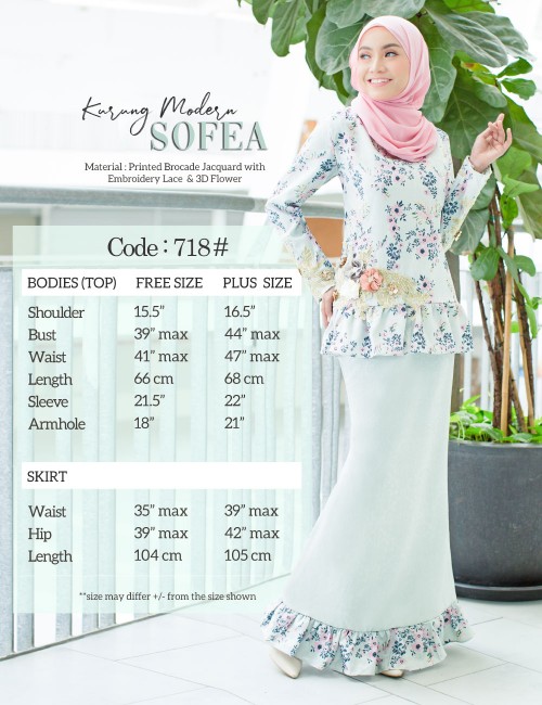 SOFEA KURUNG MODERN (PASTEL PINK) 718 / P718