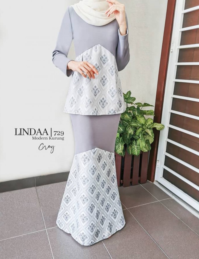 LINDAA KURUNG MODERN (GREY) 729 / P729