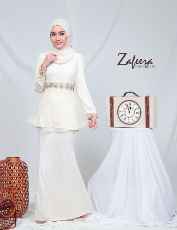 ZAFEERA KURUNG MODERN (CREAM) 764 / P764