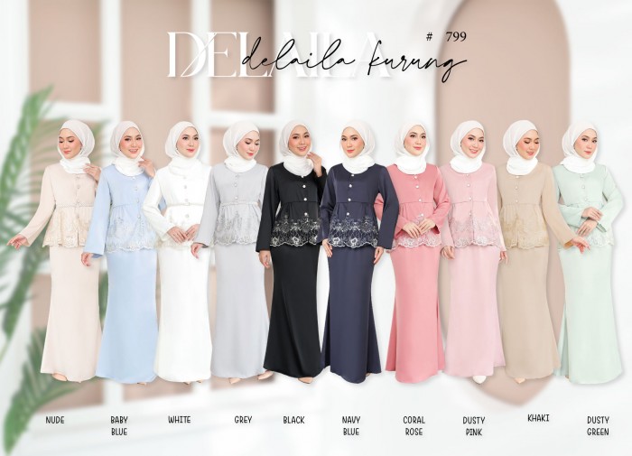 DELAILA KURUNG MODERN (BABY BLUE) 799 / P799