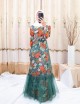 FLORAL PRINTED DRESS (EMERALD) 9037