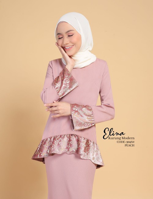 ELINA KURUNG MODERN (PEACH) 9048 / P9048