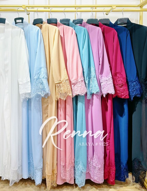 RENNA JUBAH WITH CARDIGAN (PASTEL PINK) 9125