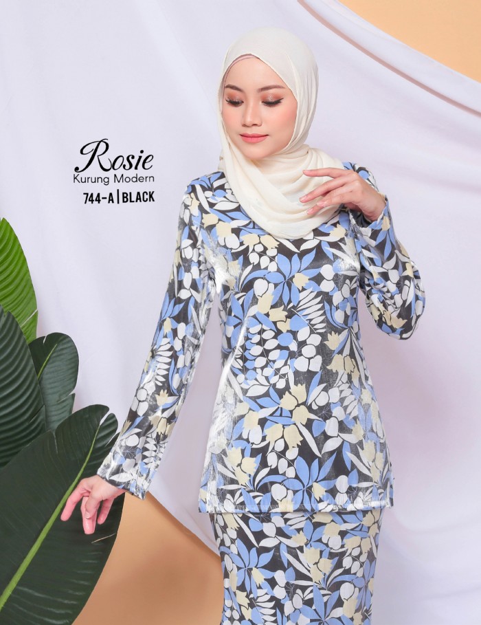 ROSIE KURUNG MODERN (BLACK) 744A