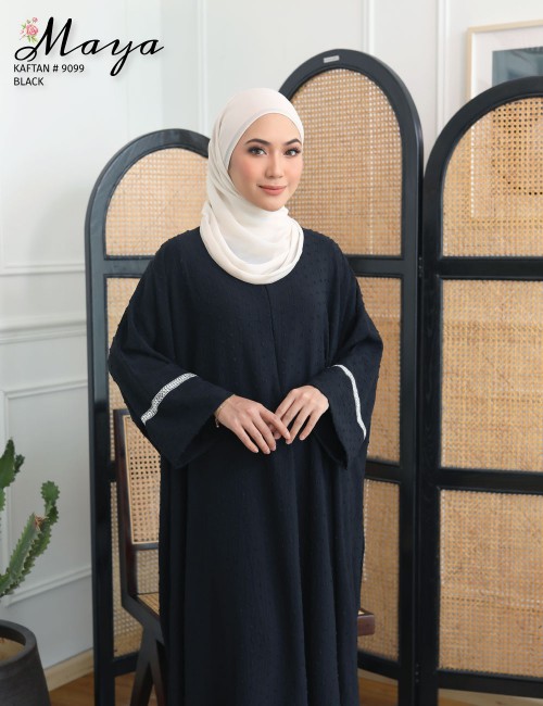 MAYA KAFTAN (BLACK) 9099#