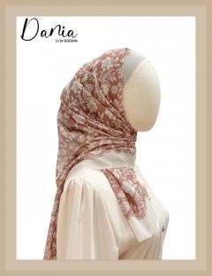 DANIA BAWAL PRINTED COTTON (BROWN) 313