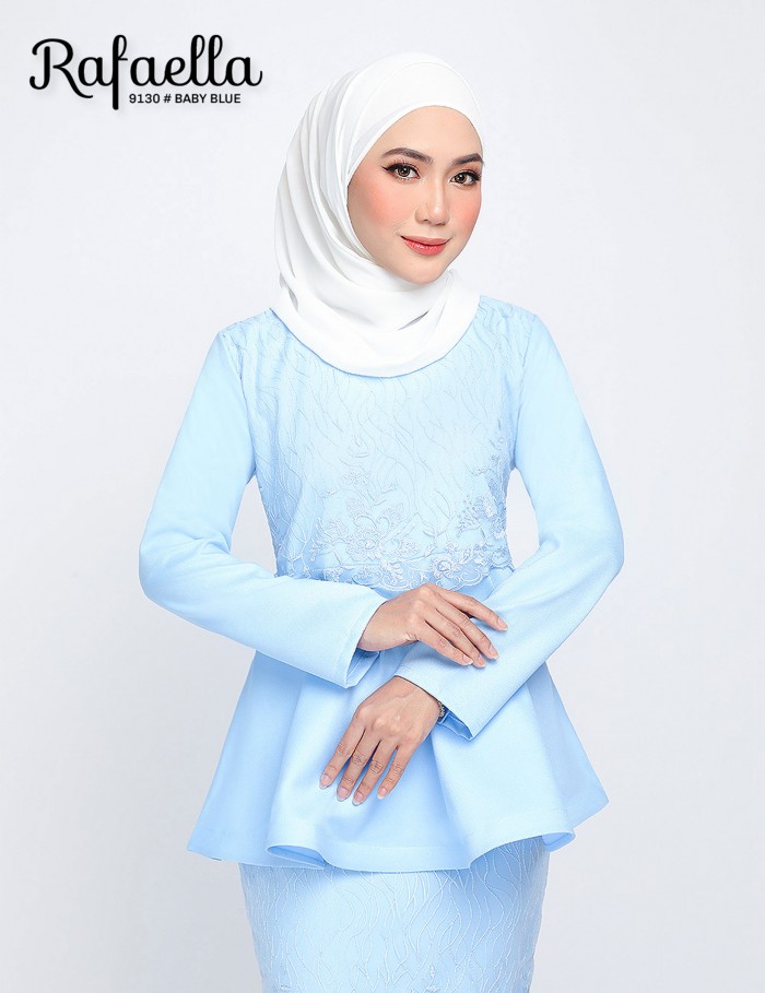 RAFAELLA PEPLUM SET (BABY BLUE) 9130