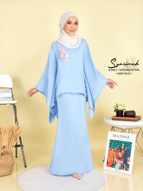 SYARIMAH KURUNG KAFTAN (BABY BLUE) 9057