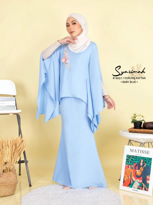 SYARIMAH KURUNG KAFTAN (BABY BLUE) 9057