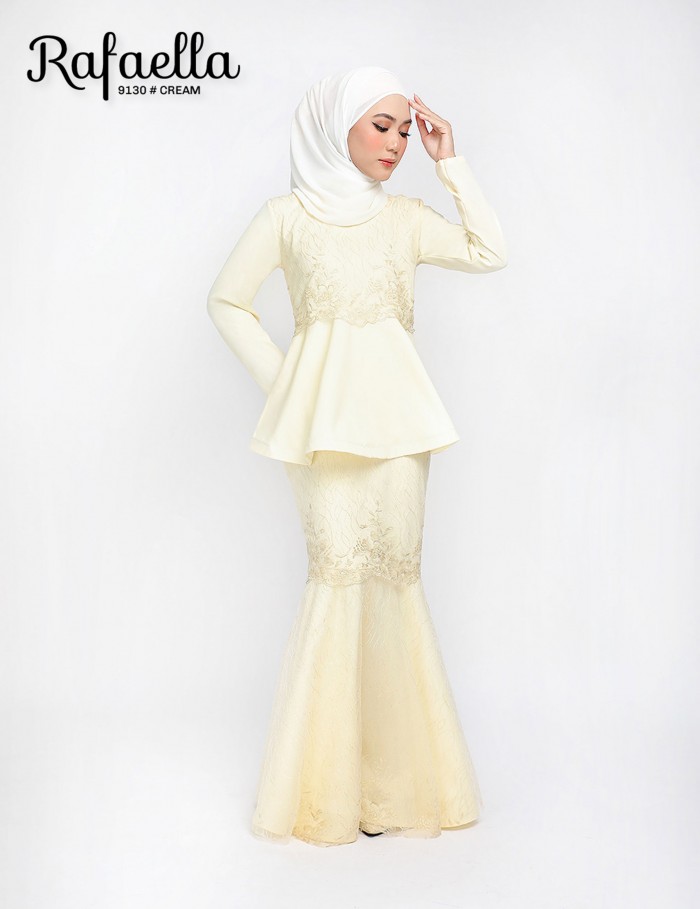 RAFAELLA PEPLUM SET (CREAM) 9130