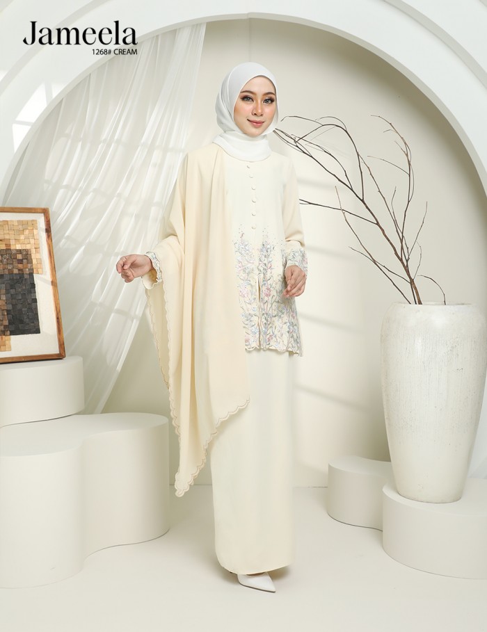 JAMEELA KURUNG MODERN (CREAM) 1268