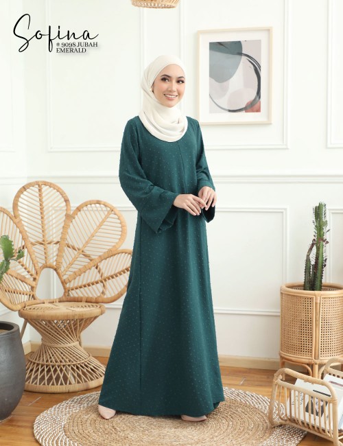 SOFINA JUBAH (EMERALD) 9098#