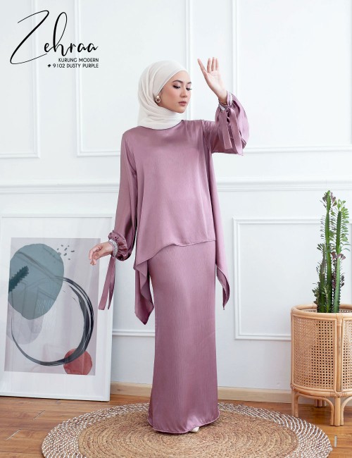 ZEHRAA KURUNG MODERN (DUSTY PURPLE) 9102