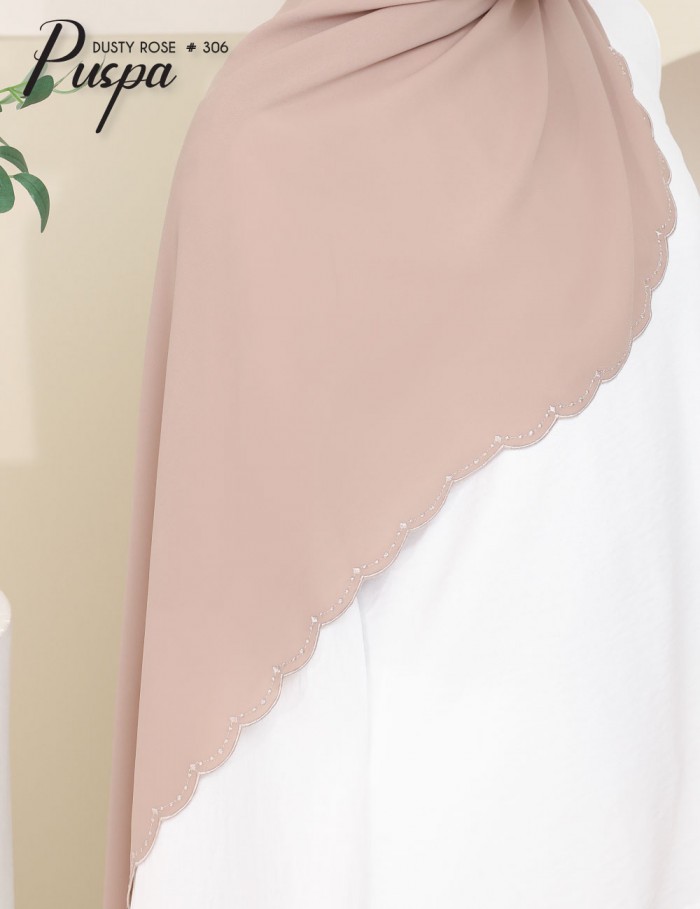 PUSPA EMBROIDERY SHAWL (DUSTY ROSE) 306