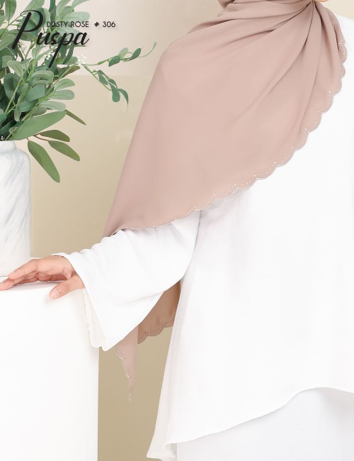 PUSPA EMBROIDERY SHAWL (DUSTY ROSE) 306