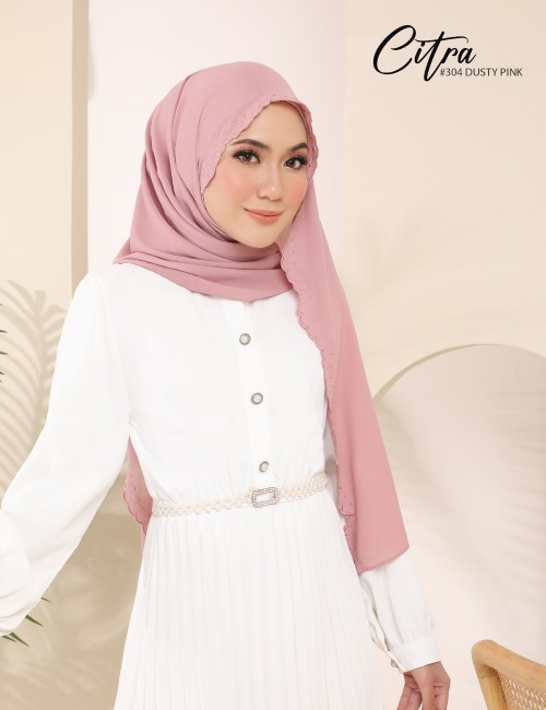 CITRA EMBROIDERY SHAWL (DUSTY PINK) 304