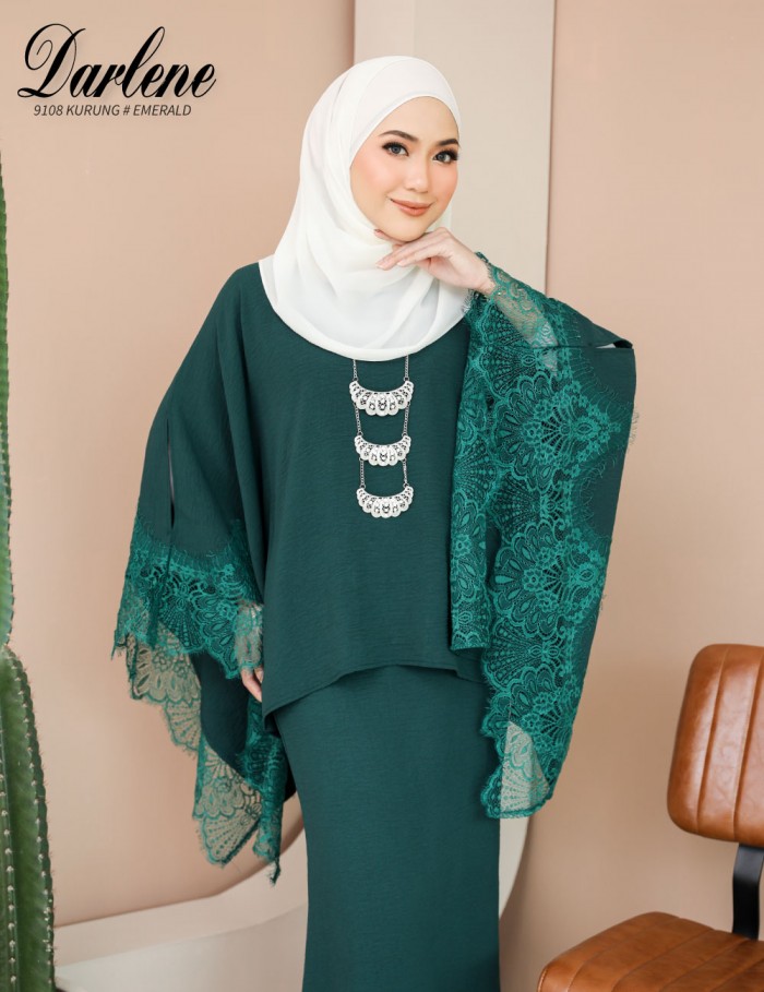 DARLENE KURUNG KAFTAN (EMERALD) 9108