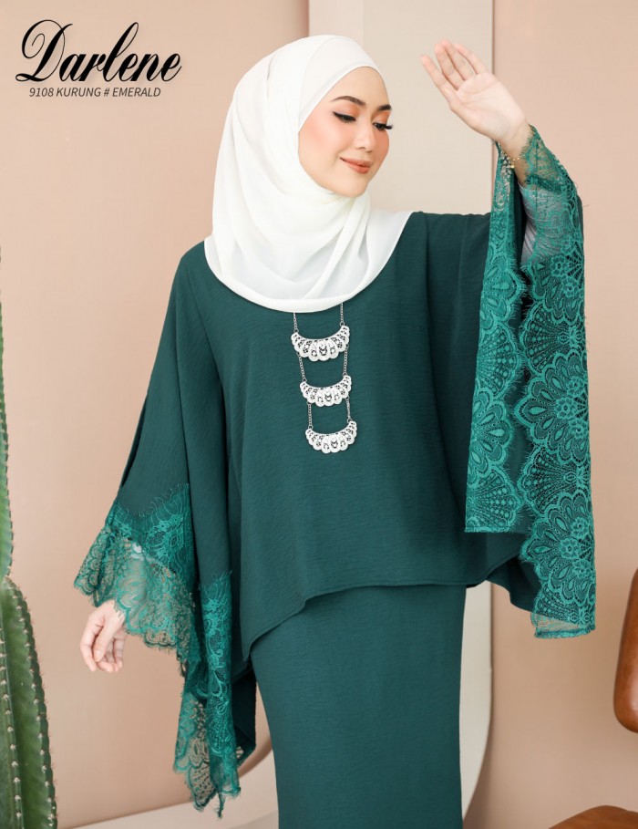 DARLENE KURUNG KAFTAN (EMERALD) 9108