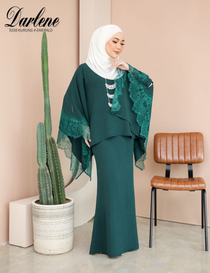 DARLENE KURUNG KAFTAN (EMERALD) 9108