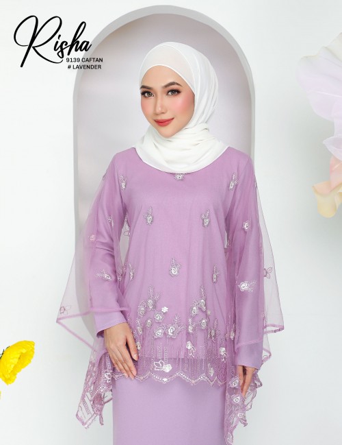 RISHA CAFTAN KURUNG MODERN (LAVENDER) 9139