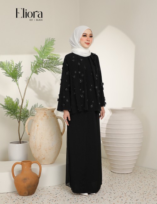 ELIORA KURUNG MODERN (BLACK) 831