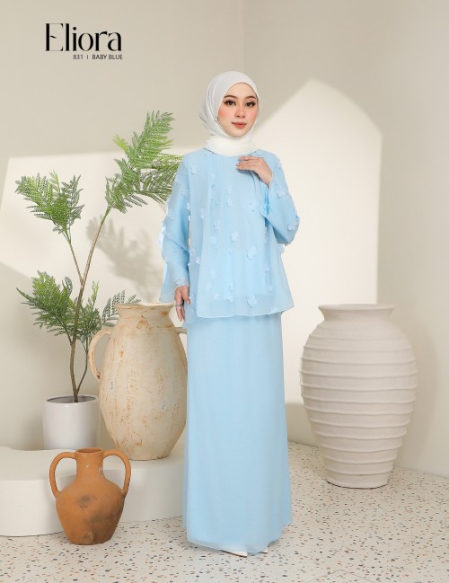 ELIORA KURUNG MODERN (BABY BLUE) 831