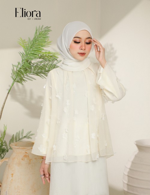 ELIORA KURUNG MODERN (CREAM) 831