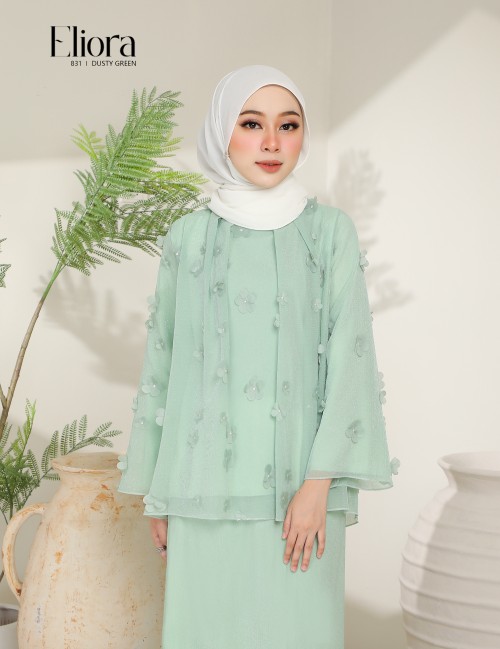 ELIORA KURUNG MODERN (DUSTY GREEN) 831