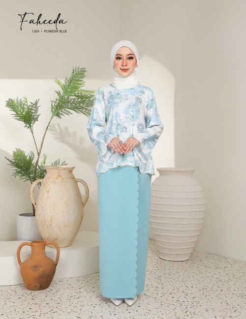 FAHEEDA KURUNG MODERN (POWDER BLUE) 1269