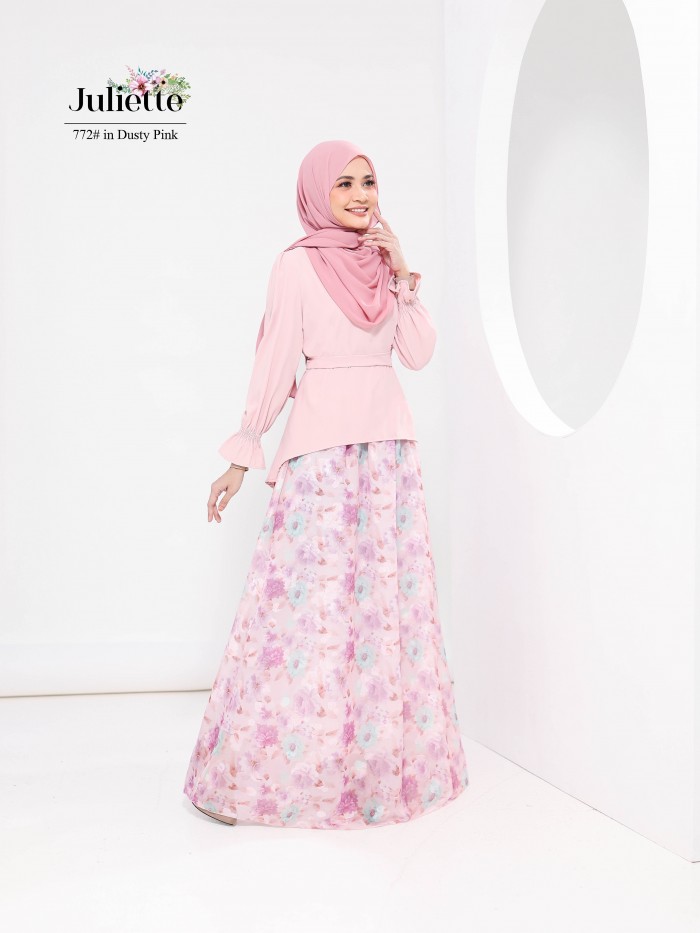 JULIETTE BLOUSE & SKIRT SET (DUSTY PINK) 772 / P772