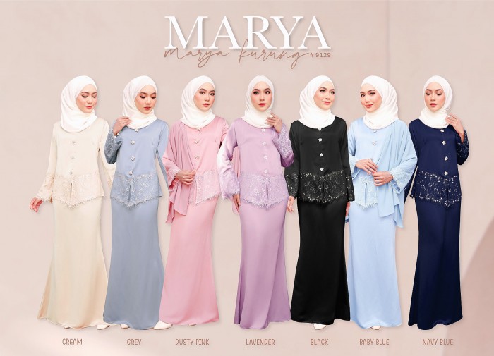 MARYA KURUNG MODERN (BLACK) 9129