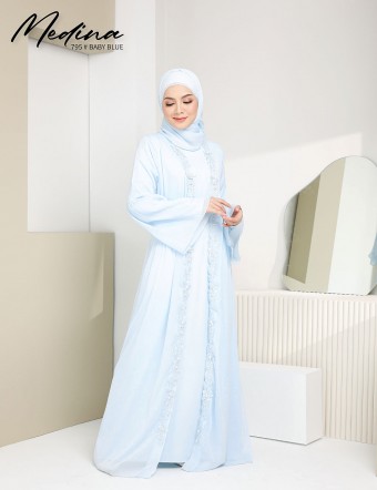 MEDINA JUBAH (BABY BLUE) 795 / P795 / SP795 (Temporarily Free Shawl Out Of Stock)