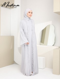 MEDINA JUBAH (GREY) 795 / P795 / SP795 (FREE SHAWL *till stock last)