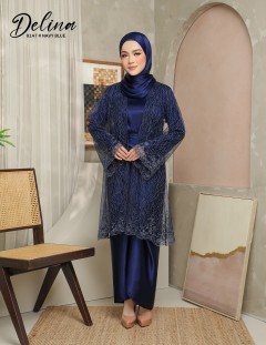 DELINA KURUNG MODERN (NAVY BLUE) 9147