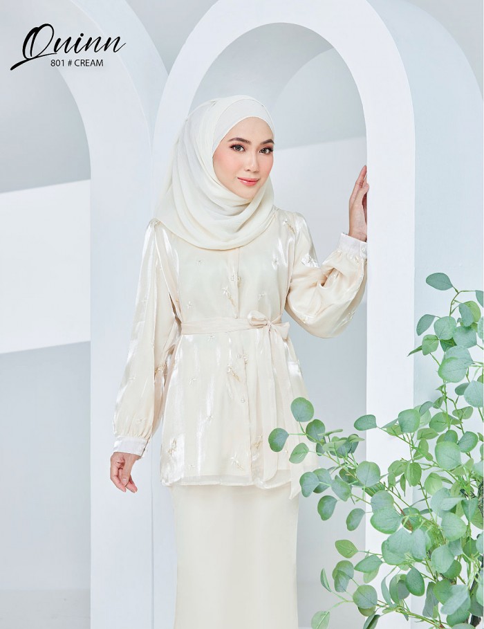 QUINN BLOUSE WITH SKIRT SET (CREAM) 801 / P801