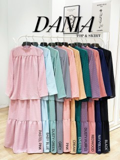 DANIA TOP & SKIRT SET (PASTEL PINK) SET23