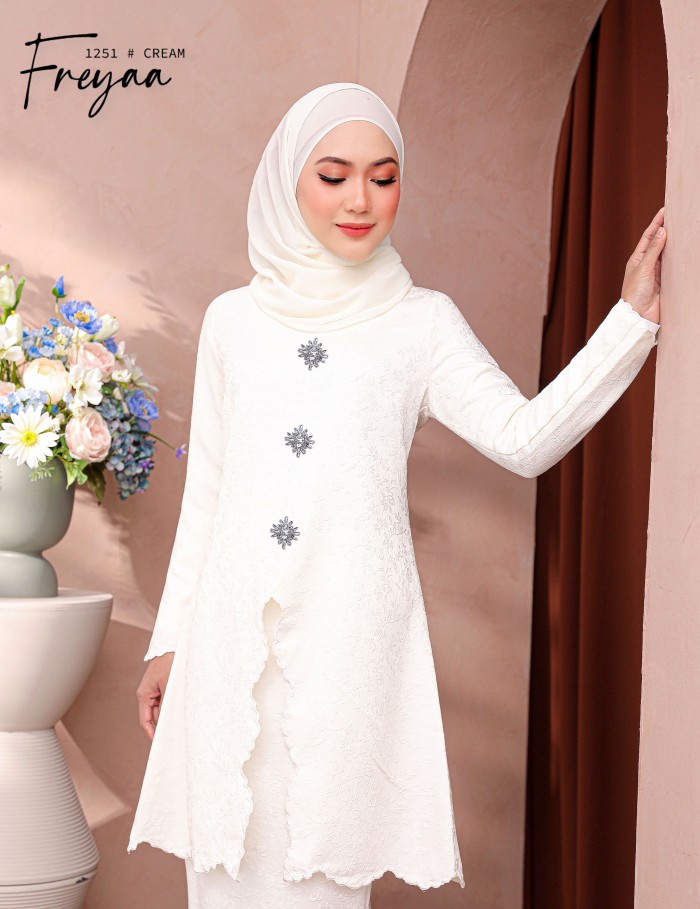 FREYAA KURUNG MODERN (CREAM) 1251