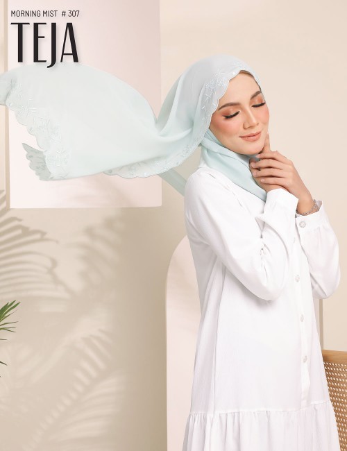 TEJA EMBROIDERY SHAWL (MORNING MIST) 307