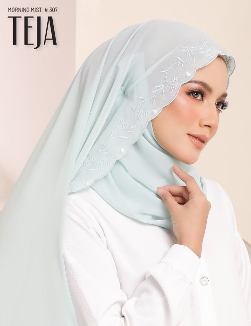 TEJA EMBROIDERY SHAWL (MORNING MIST) 307