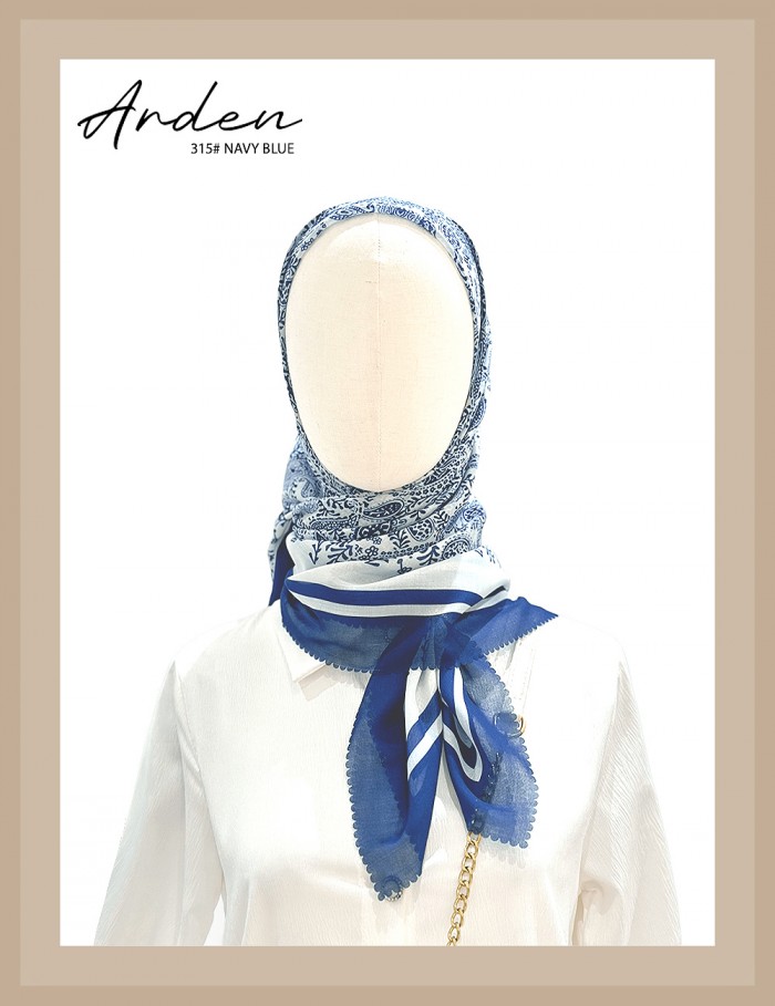 ARDEN BAWAL PRINTED COTTON (NAVY BLUE) 315