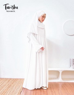 TANISHA ABAYA (WHITE) 790 / P790 / SP790 (FREE SHAWL *till stock last)