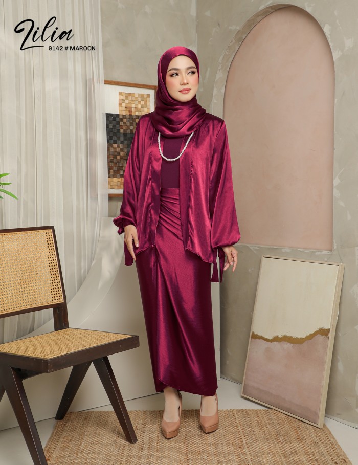 LILIA KURUNG MODERN (MAROON) 9142