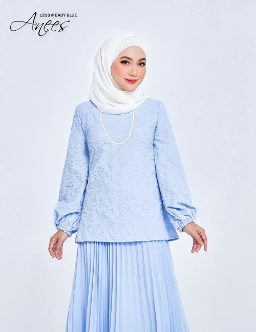 ANEES KURUNG MODERN (BABY BLUE) 1258