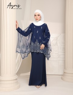 AYRIS KAFTAN KURUNG (NAVY BLUE) 9136