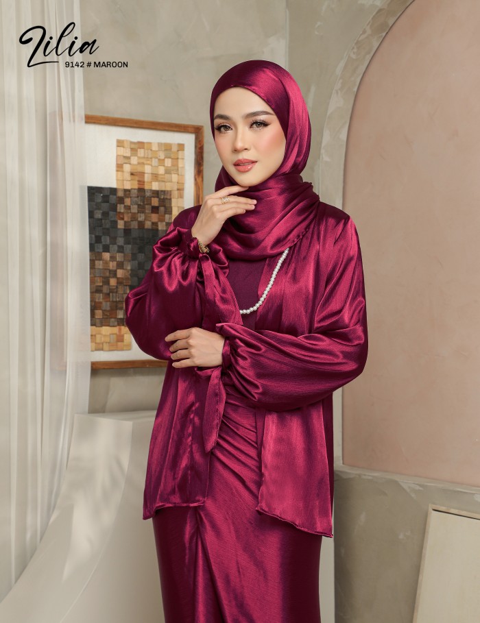 LILIA KURUNG MODERN (MAROON) 9142